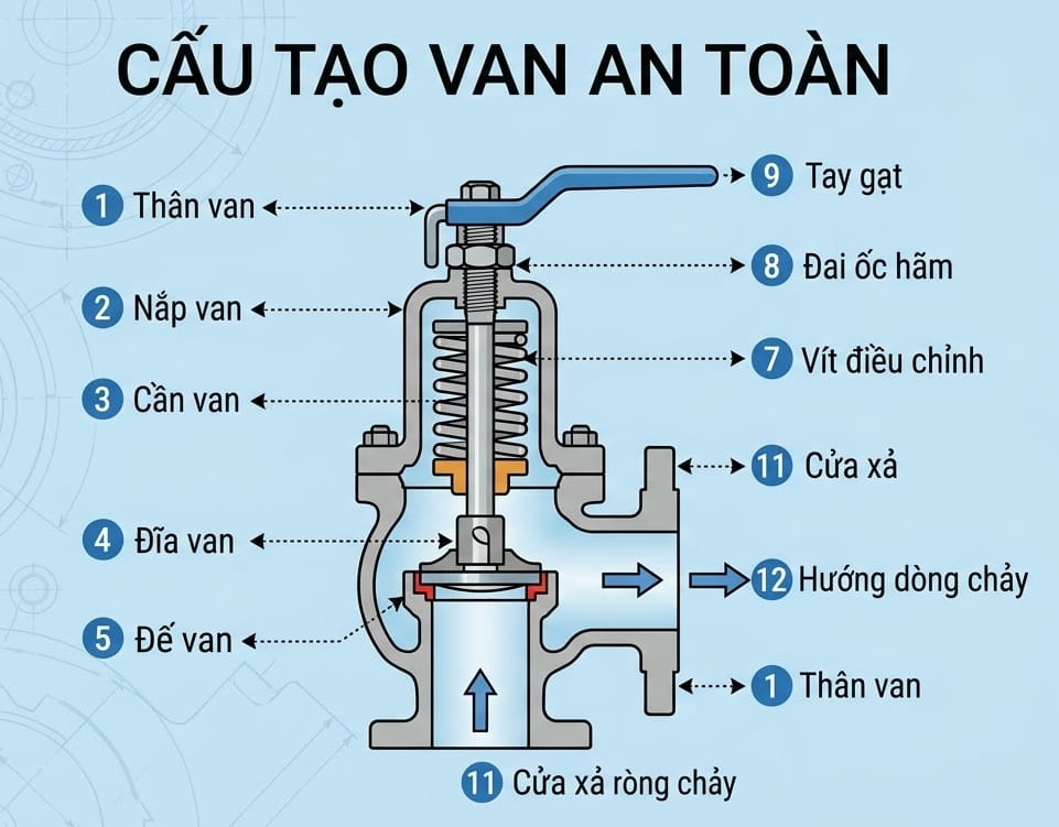 Cấu tạo van an toàn